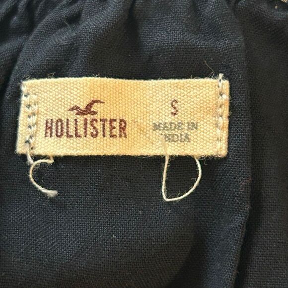 Hollister Boho Maxi Skirt Small Blue Geometric Floral Print Flowy Summer Beach S - Picture 3 of 5